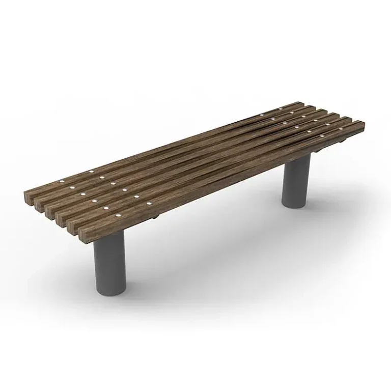 Banco de plaza sin respaldo