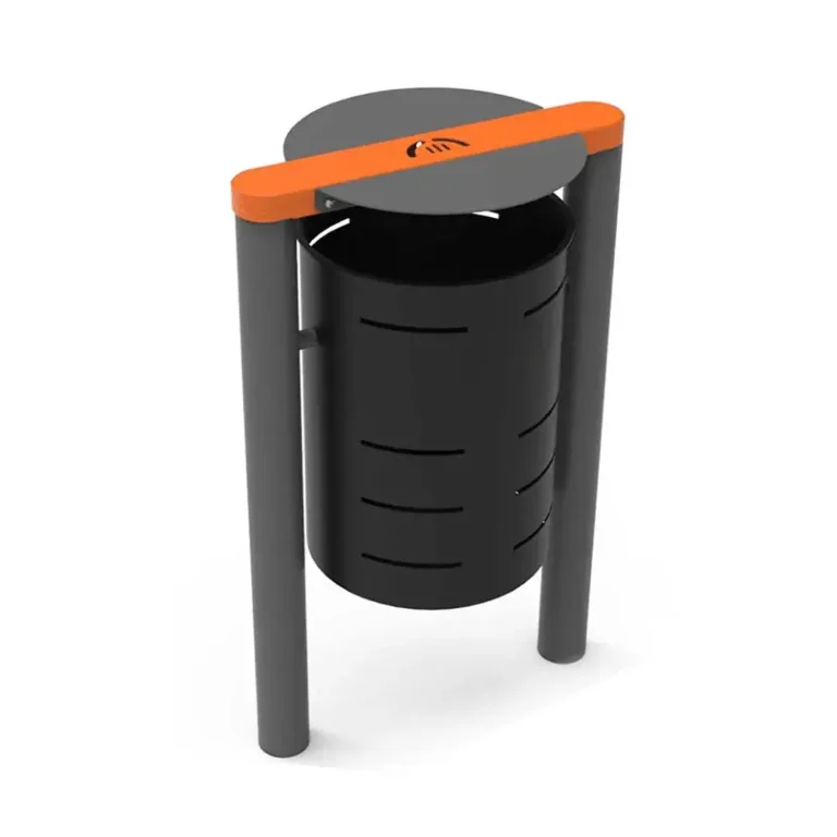 Cesto Metálico Simple con Tapa